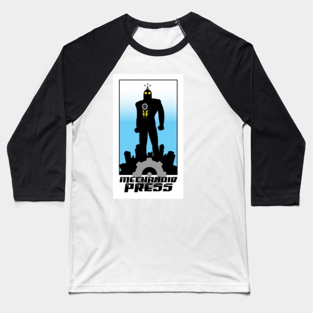 Mechanoid Press Logo Baseball T-Shirt by Mechanoidpress